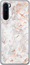 OnePlus Nord Hoesje Transparant TPU Case - Peachy Marble #ffffff