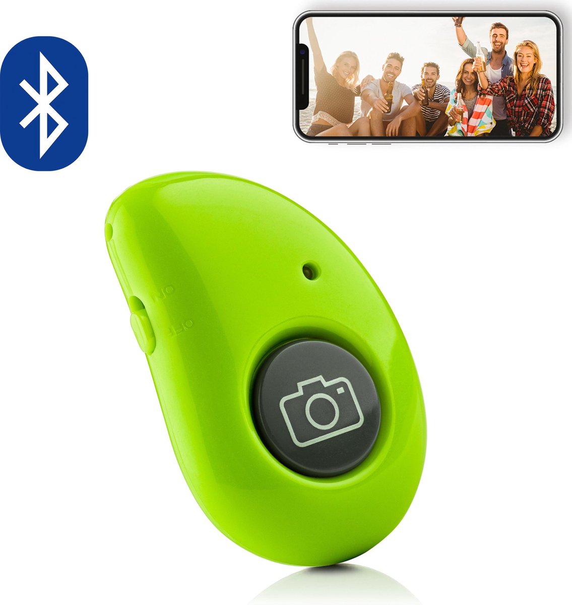 Bluetooth remote shutter – afstandsbediening voor smartphone camera – GROEN