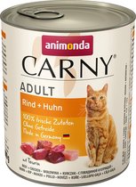 Animonda Carny Adult  6 x 800 g Rund en kip -kattenvoer-natvoer-