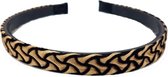 Haarband Diadeem Fantasie Print Zwart Beige