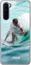 OnePlus Nord Hoesje Transparant TPU Case - Boy Surfing #ffffff