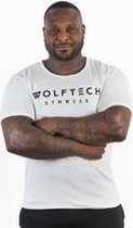 Wolftech Gymwear Sportshirt Heren - Wit - XL - Slim Fit - Sportkleding Heren