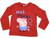 Peppa Pig longsleeve - No.1 George - rood - maat 110/116 (5/6 jaar)