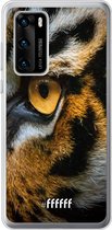 Huawei P40 Hoesje Transparant TPU Case - Tiger #ffffff
