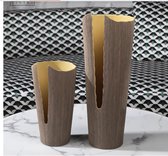 E.Living - Set van Twee Luxe Vazen - Scandinavische Stijl - Keramiek- Grote Vaas : 53x19 cm & 34x16,5 cm