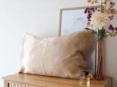 Mori Concept - Glamour zijden kussensloop - 50x75 - Beige - 100% Moerbei zijde –Mulberry Silk Pillowcase