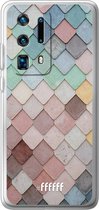 Huawei P40 Pro+ Hoesje Transparant TPU Case - Colour Tiles #ffffff