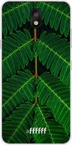 LG K30 (2019) Hoesje Transparant TPU Case - Symmetric Plants #ffffff