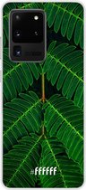 Samsung Galaxy S20 Ultra Hoesje Transparant TPU Case - Symmetric Plants #ffffff