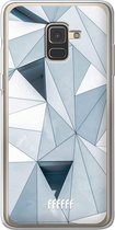 Samsung Galaxy A8 (2018) Hoesje Transparant TPU Case - Mirrored Polygon #ffffff