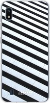 Samsung Galaxy A10 Hoesje Transparant TPU Case - Mono Tiles #ffffff