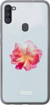 Samsung Galaxy A11 Hoesje Transparant TPU Case - Rouge Floweret #ffffff