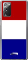 Samsung Galaxy Note 20 Hoesje Transparant TPU Case - Nederlandse vlag #ffffff