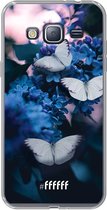 Samsung Galaxy J3 (2016) Hoesje Transparant TPU Case - Blooming Butterflies #ffffff