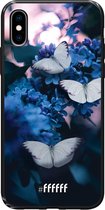 iPhone X Hoesje TPU Case - Blooming Butterflies #ffffff