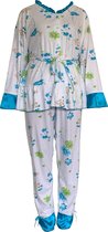 Dames pyjama gebloemd Blauw L