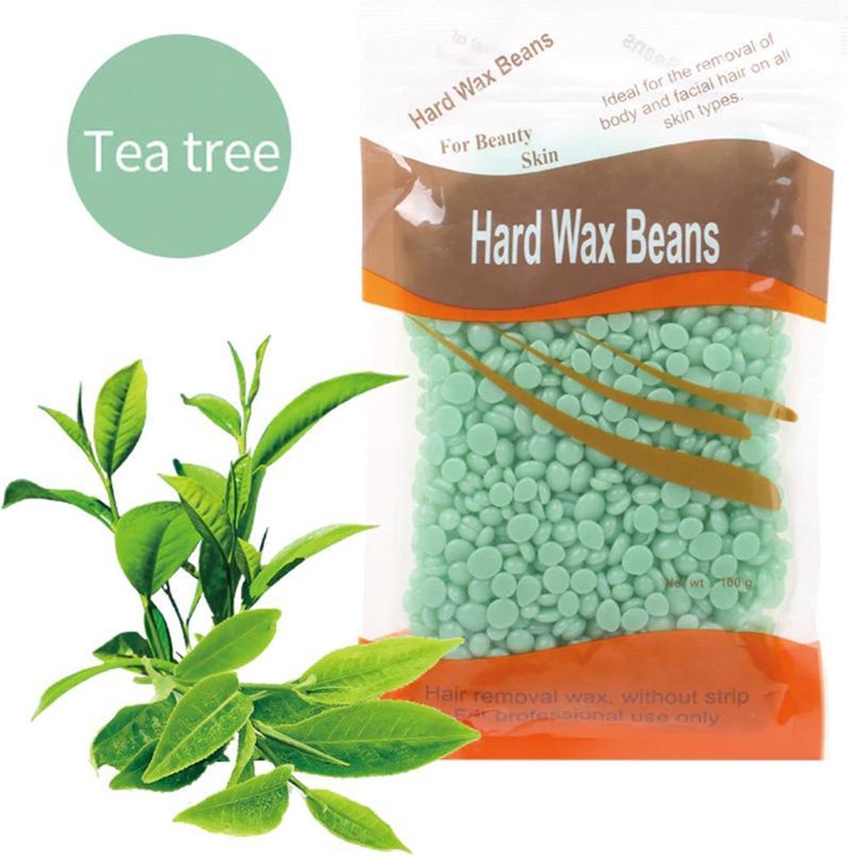 DW4Trading Hard wax beans 100 gr ontharen harsen lichaam gezicht spatels Tea Tree