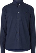 Les Deux Luc Basketweave Shirt / Overhemd - Dark Navy - Maat XL