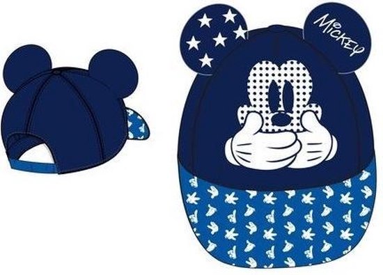 Baby Pet Mickey Mouse Kleur Donker Blauw Maat 48 Cm Bonnet Bebe Mickey Mouse Couleur Bol Com