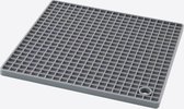 Dotz vierkante panonderzetter/pannenlap uit silicone grijs 17.8x17.8x0.7cm