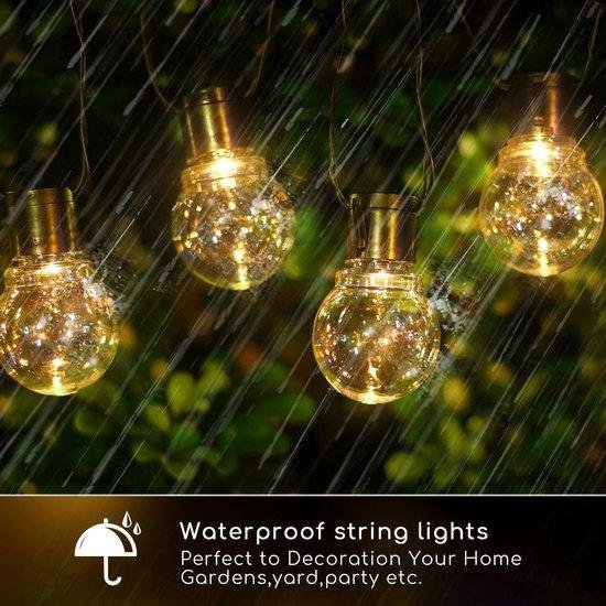 Lichtsnoer - Tuinverlichting Led Buiten - Zonne-energie - 6M - 10 LED - Waterdicht - Lichtsnoer Buiten - Extra Lang - Lichtslinger - Sfeerverlichting - Buitenverlichting - EZMarkt