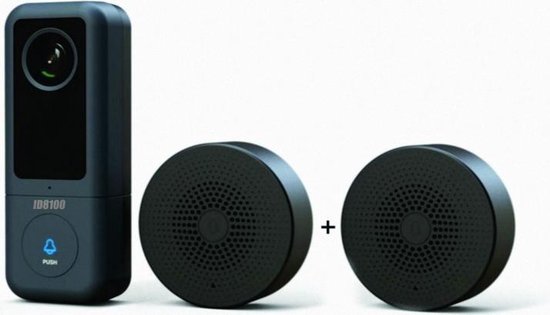 gips Wens ideologie Wi-Fi deurbel ID8100 + extra draadloze speaker | Video deurbel met  opslagmogelijkheid... | bol.com