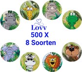 Stickers Kinderen-Beloningssysteem- Beloningsstickers-Stickers Dieren-ideaal voor het belonen op School of Thuis-500 Stickers