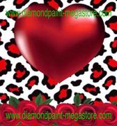 Lenks Diamond painting rood hart 40 X 50cm ronde steentjes full paint Diamond Paint 3549NC