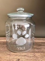 Voorraadpot 1.9L te personaliseren, voor hond of kat  of snoepjes