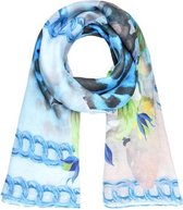 Een prachtige sjaal met een mooie bloemenprint van een magnolia - Ook fijn voor mensen met een maatje meer - Uitgevoerd in diverse mooie blauwe tinten - Voor uzelf of Bestel Een Kado