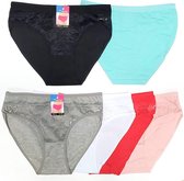 Dames slips met kant gebloemd 7 stuks dames ondergoed onderbroeken lingerie maat L/XL