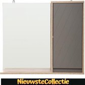 Nieuwste Collectie - Badkamerkast spiegel - bruin / hout - badkamer kast - badkamerkastje - badkamermeubel - industrieel - NieuwsteCollectie