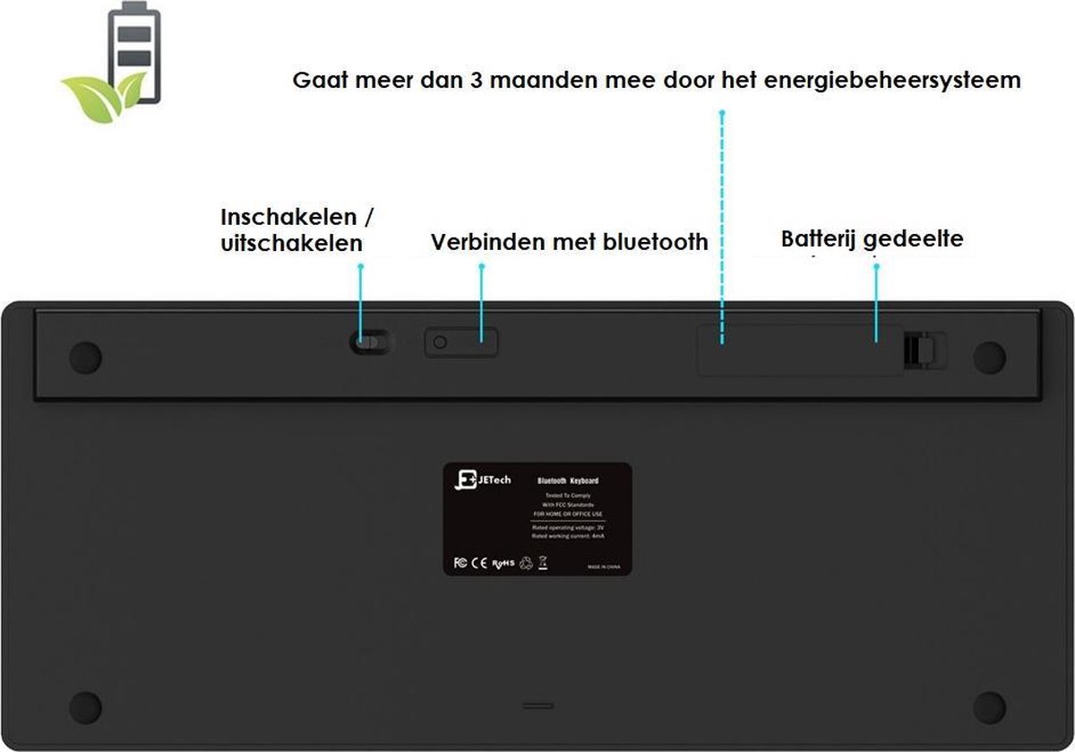 VUBIO Toetsenbord - Draadloos toetsenbord thumbnail 3