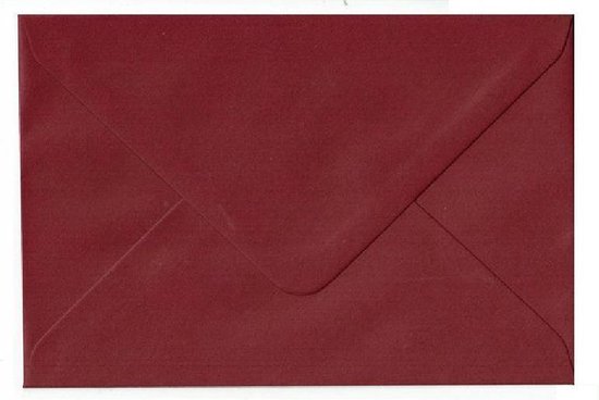 50 Enveloppes Luxe C6 - Rouge Bordeaux - 162x114mm - 110 grammes - 16.2X11.4cm