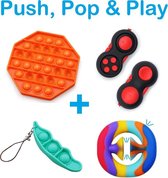 POP IT Pop it - Fidget Toys Pakket onder de 15 euro - Pop It - Snapperz - Fidget Pad - Pop It Bean - 4 Delig