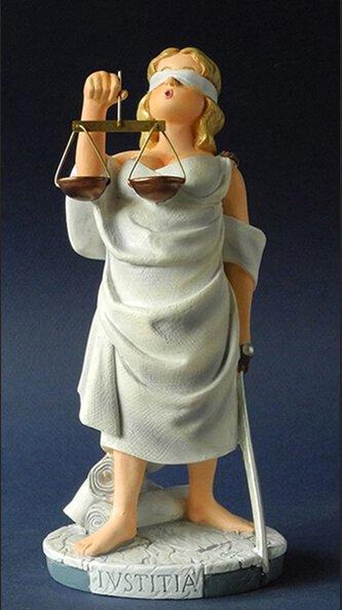 Vrouwe Justitia Beeld – 20 cm – Humoristisch Standbeeld – Profisti