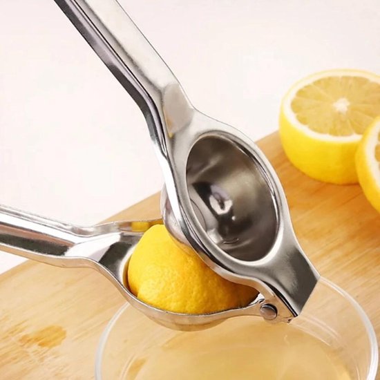 Citruspers - Limoenpers - Citroenpers - Sinaasappelpers - RVS - Handmatig - Handpers - Handcitruspers - Fruitpers - Limoenknijper - Citruspersen met hendel - Juicer - Quality King van Quality King — afbeelding 3