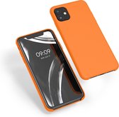 kwmobile telefoonhoesje voor Apple iPhone 11 - Hoesje met siliconen coating - Smartphone case in fruitig oranje