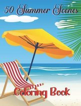 50 summer scenes coloring book