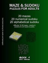 Easy/Medium Maze & Sudoku Puzzles for Adults- Maze & Sudoku Puzzles for Adults