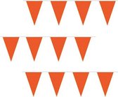 Oranje vlaggenlijn 4x10 meter, totaal 40 meter oranje vlaggetjes - Koningsdag - EK / WK voetbal