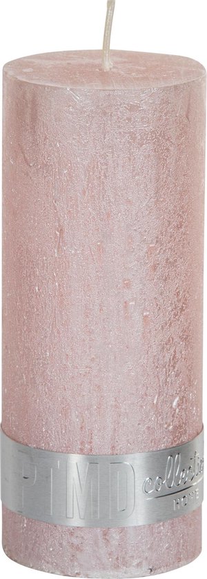 PTMD  kaars metallic roze 12x5cm