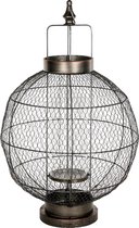 PTMD Fabric Metal lantern round open with handle L