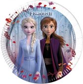 16x Disney Frozen 2 bordjes 20 cm - Kinderfeestje/verjaardag feest thema bordjes - Gebaksbord Disney