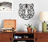 Hoagard - Tijger - Metal Tiger Wall Art  | Wall Deco | 48cm x 49cm, Muurdecoratie, Wanddecoratie| Wandplanken | Perfecte Cadeau Idee