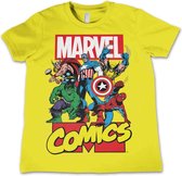 MARVEL COMICS - T-Shirt KIDS Comics Heroes - Yellow (8 Years)