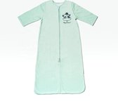 BonBini's® baby slaapzak 4 seizoenen - baby slaapzak - Green Panda - 100% organisch katoen -  80 cm - 6 tot 12 maanden afritsbare mouwen
