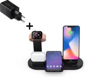 4 in 1 oplaadstation Iphone- Incl. Fast charger- Apple, Samsung en Android- Dockingstation- QI draadloze oplader- Wireless charger- Apple oplaadstation- Telefoon oplader- Apple Watch- AirPods