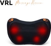 VRL Massagekussen – Massage apparaat – Warmte functie en infrarood – Shiatsu - Voor nek en schouders – Inclusief Auto Oplader