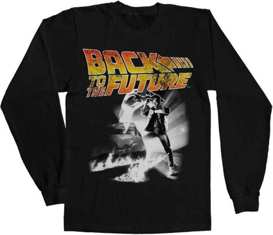 Back To The Future Poster Long Sleeve T-shirt zwart